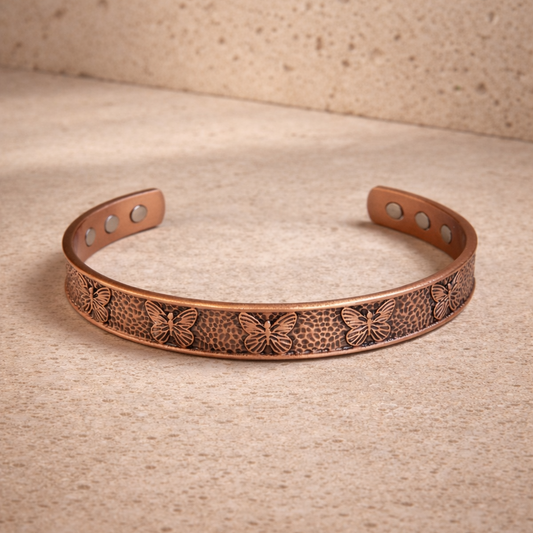 Copper Butterfly Pattern Bracelet
